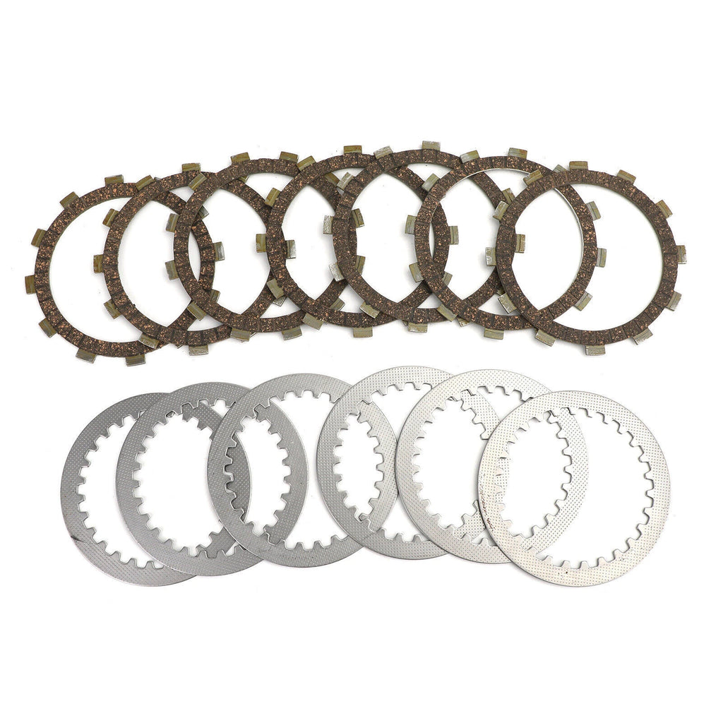 6x Steel Separator + 7x Clutch Friction Plate for Yamaha XS250 XS400D XS400E (1970–1980)