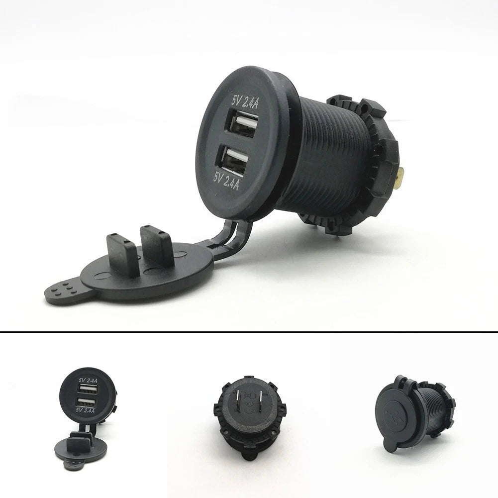 Dual USB Socket for All 12-24V Vehicles (5V 2.4A)