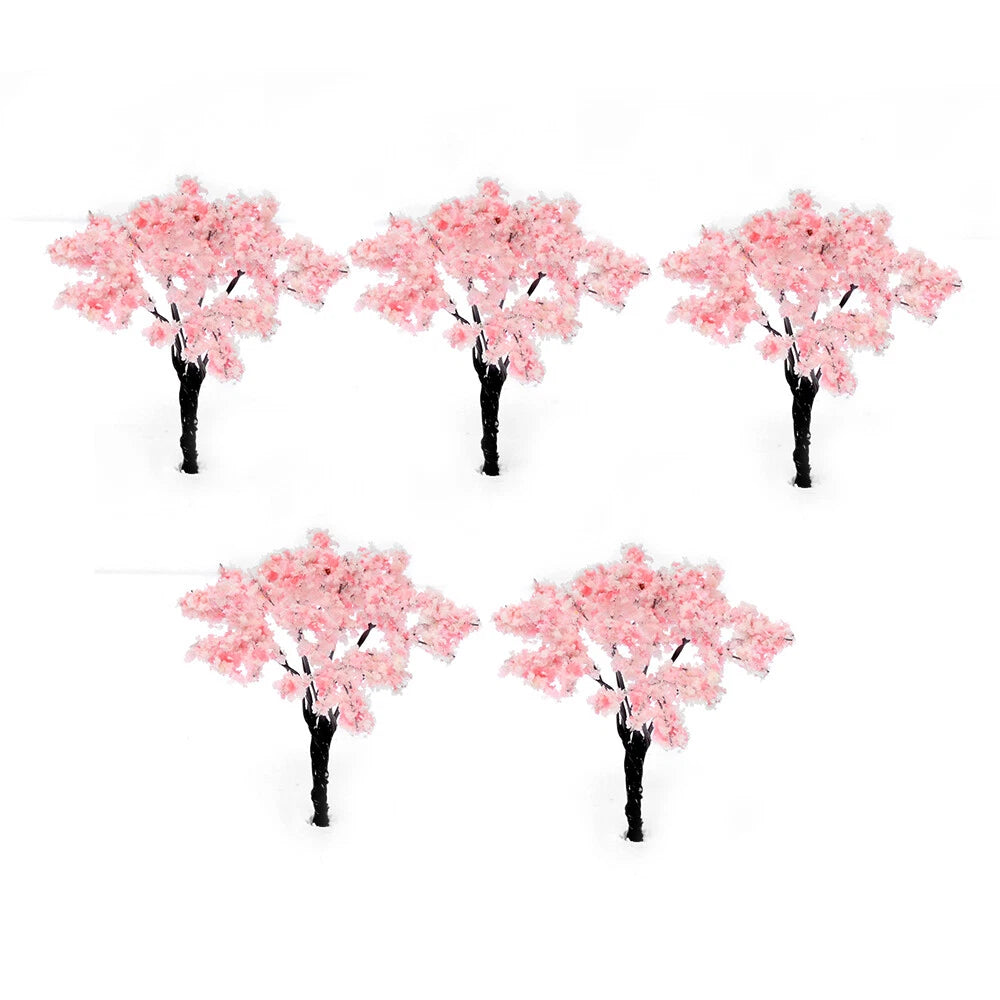 20x Cherry Blossom Trees for Train Railroad Layout Scenery