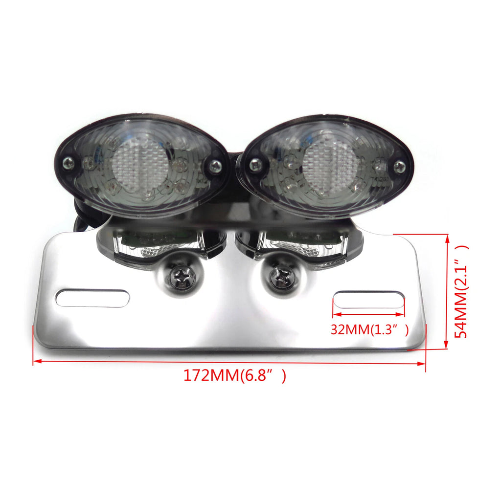 LED Tail Light for Motorcycle Rear Brake Stop Light License Plate Bracket