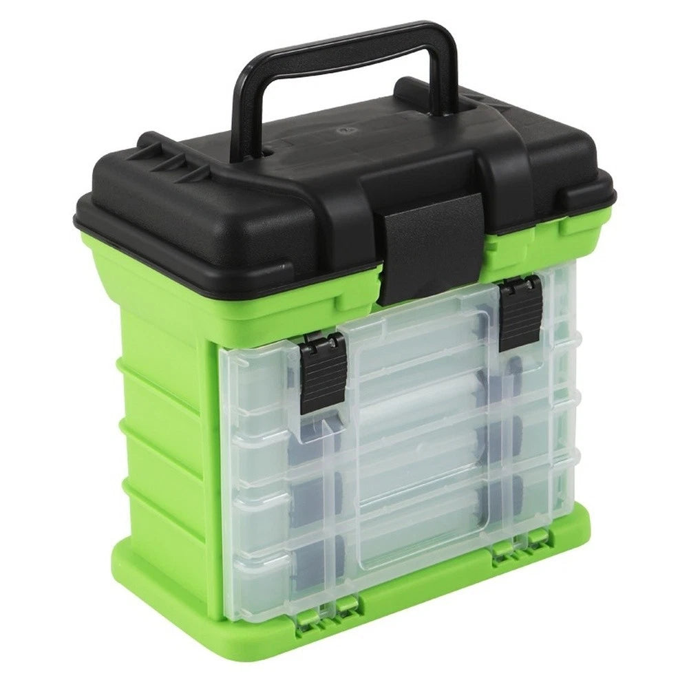 Portable Four Layer Fishing Tackle Box - Strong PP Material Construction