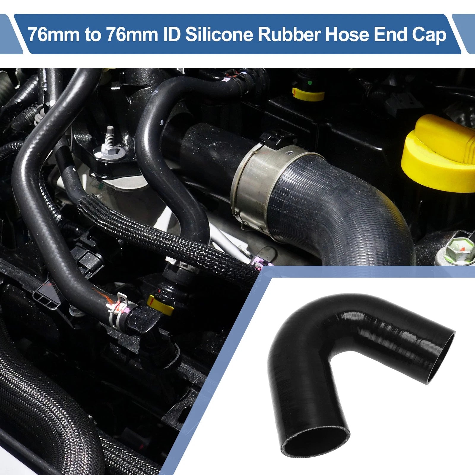 76mm Silicone Elbow for Intercooler Heater (Universal)
