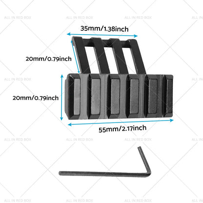 2X Low Profile 45 Degree Offset Angle Mount Picatinny Rail for Universal