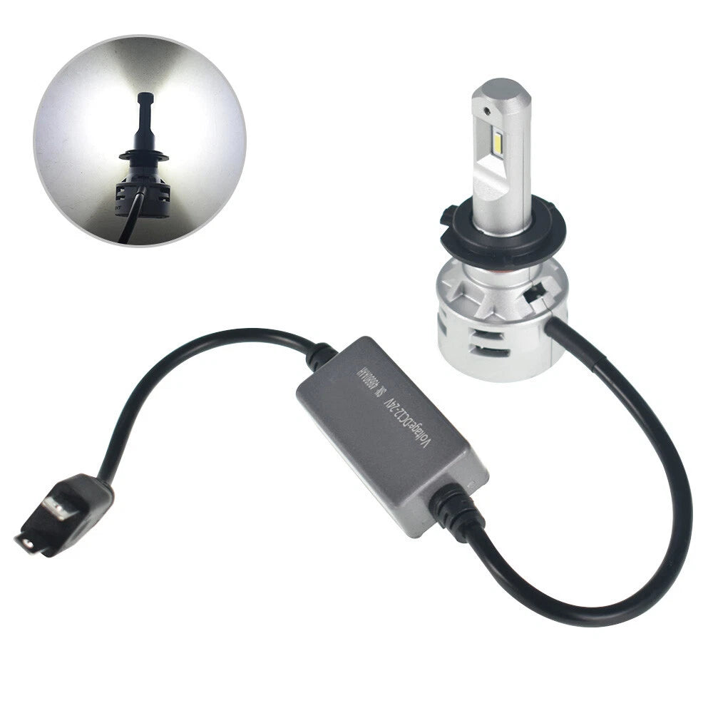 2X H7 Headlight Bulbs for Conversion Kit (Cool White, 60W, 10000LM)
