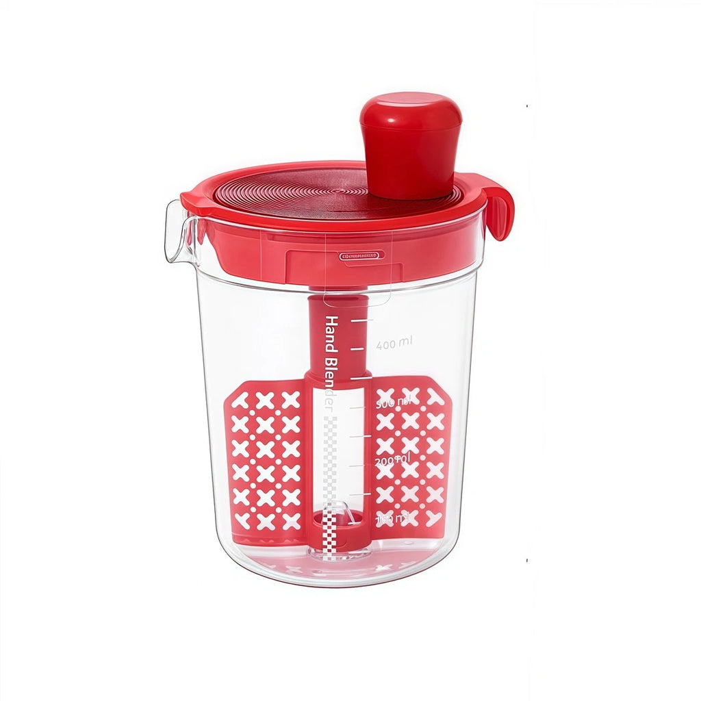 Handheld Sauce Mixer with Filtration and Measurement