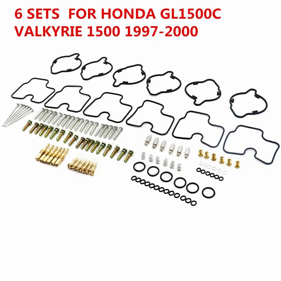 6 Set Carburetor Rebuild O-rings Gaskets Needle Kit for Honda GL1500CD Valkyrie