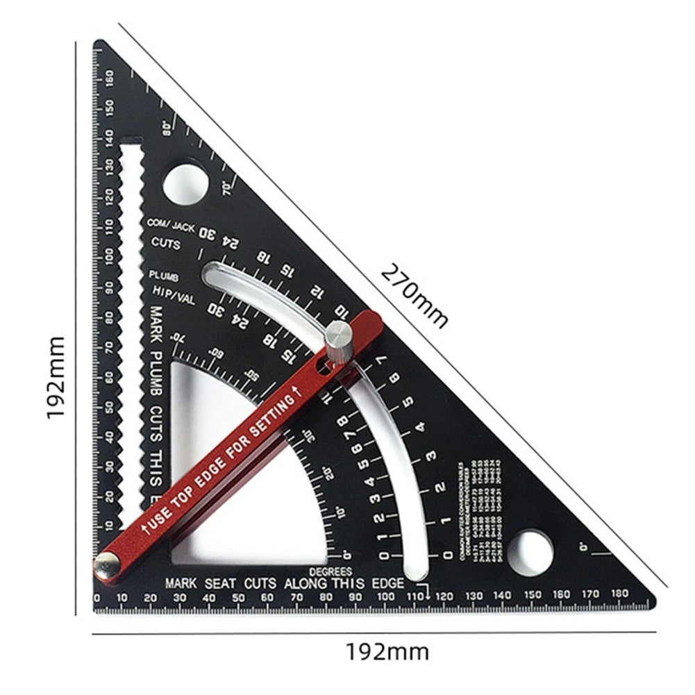 Adjustable Triangle Ruler for Effortless Measuring and Cutting