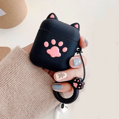 Silicone 3D Cat Claw Earphone Protective Case for 1 2