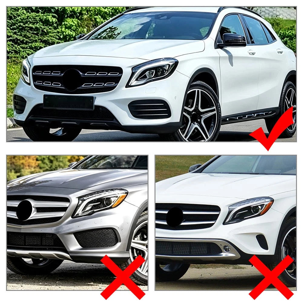 Front Bumper Lip Spoiler for Mercedes Benz GLA-Class GLA220 GLA250 (2017–2019)