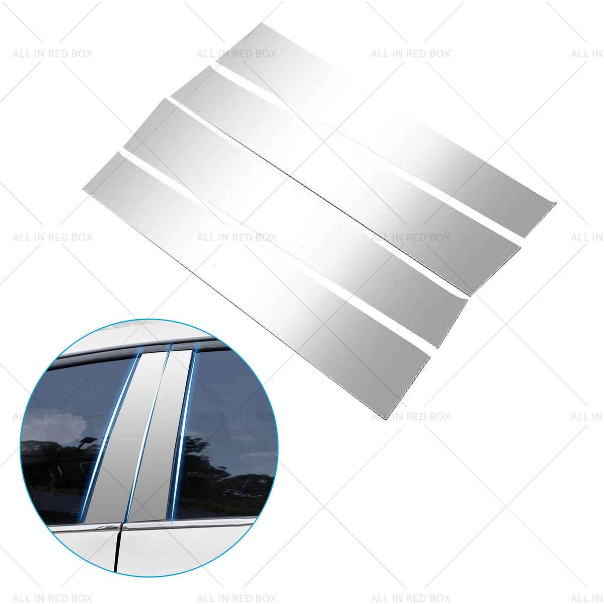 4X Chrome Pillar Post Trim Covers for Dodge Ram 1500 (2009–2018)