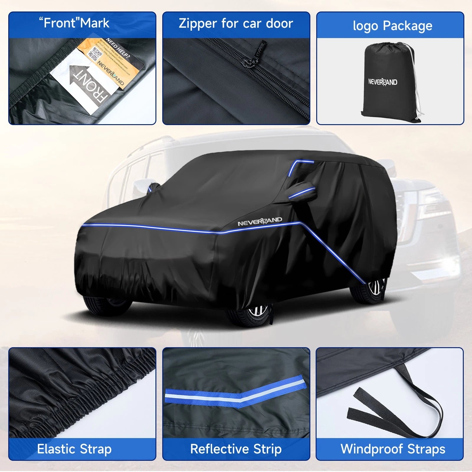 Heavy Duty Waterproof Car Cover for Dodge Durango (2003–2009)