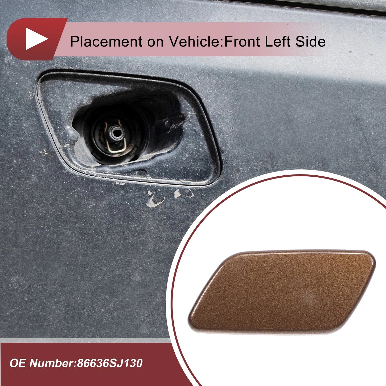 Front Left Washer Nozzle Cover Cap for Subaru Forester SK (2018–2021)