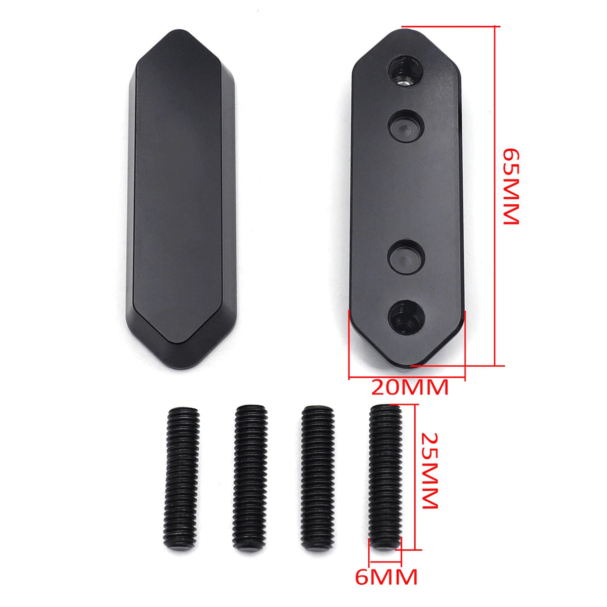 Mirror Block Off Base Plate for Ninja 300 (2013–2017), Ninja 250SL (2014–2020), Ninja 400 (2018–2020)
