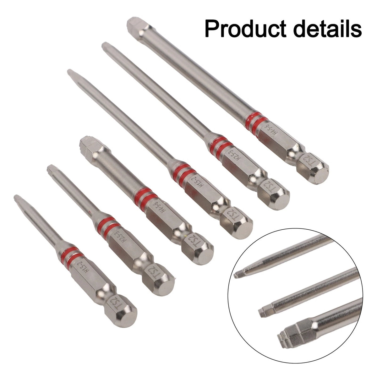 6pcs Hex Shank Electric Screwdriver Bits Set for Various Screw Types