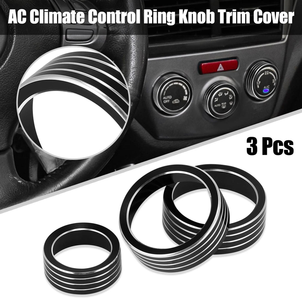 3 Pc AC Climate Control Ring Knob Trim Cover for Subaru Forester (2013–2024)