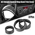 3 Pc AC Climate Control Ring Knob Trim Cover for Subaru Forester (2013–2024)