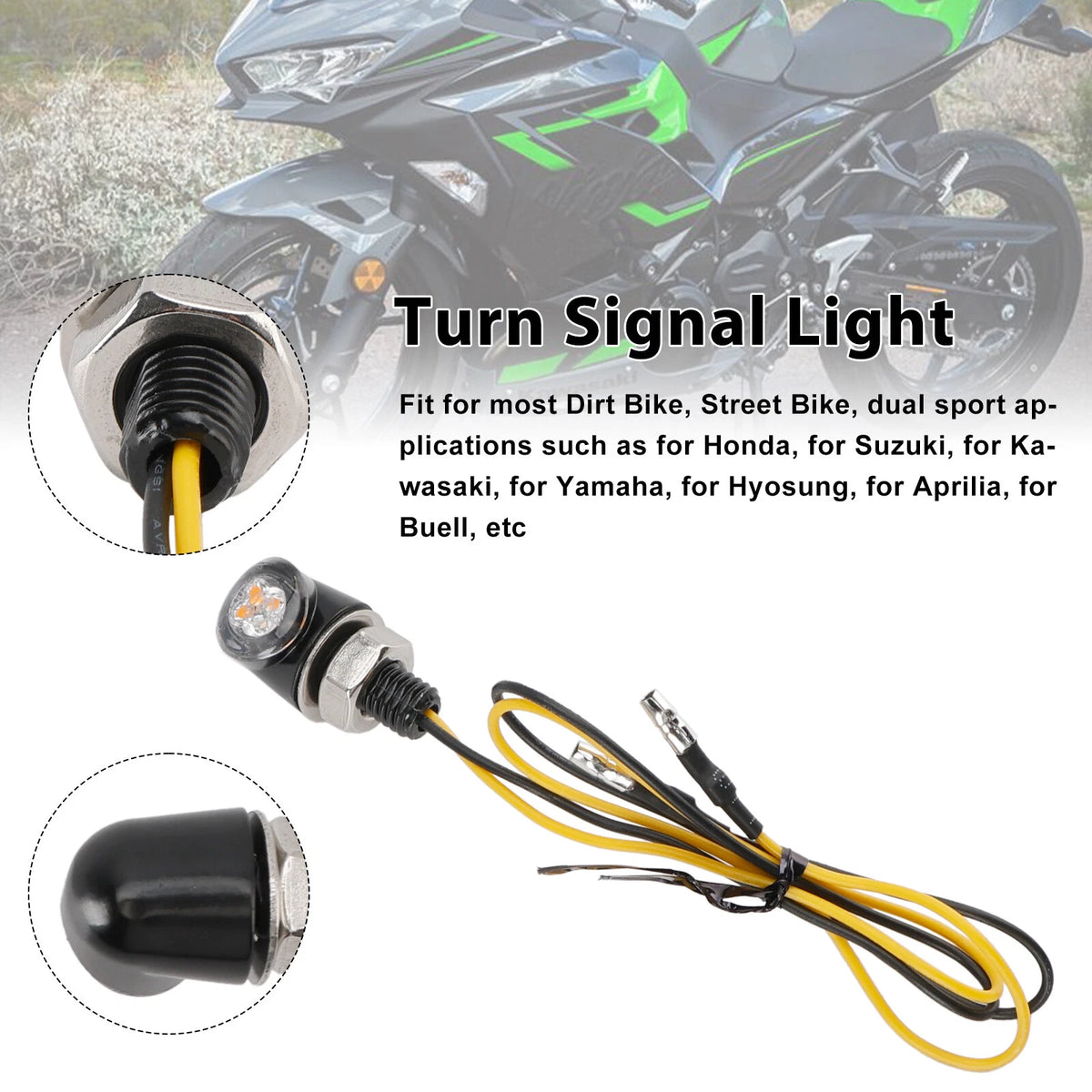 12V LED Turn Signal Indicator Light for Honda Motorcycle (Universal)