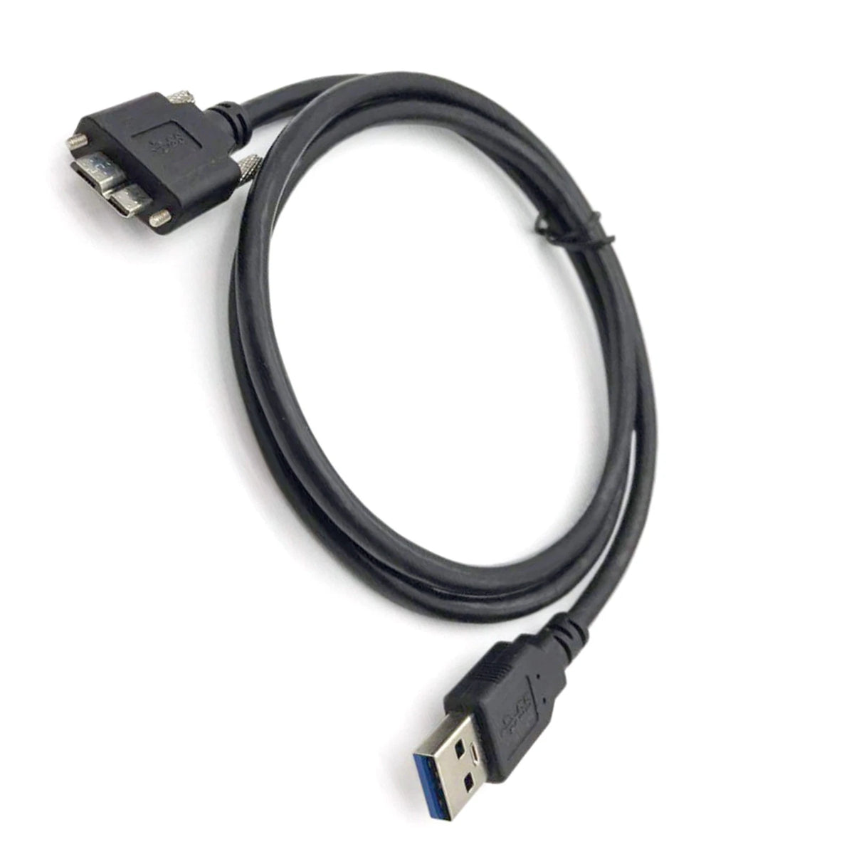 USB 3.0 Male to Micro B Male Cable with Locking Screws (0.6m)