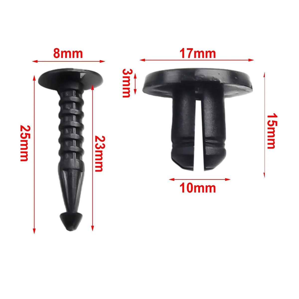 Plastic Clips for Renault Clio Megane Espace Bumper Pack of 10