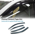 Window Deflectors Side Front for Chevrolet Malibu (2013–2015) Black Vent Visors