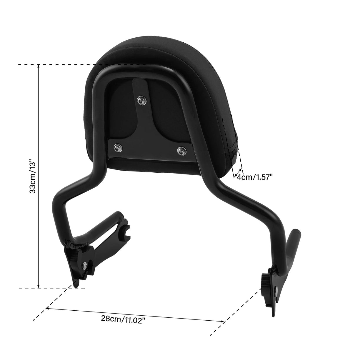 Black Rear Passenger Backrest Sissy Bar for BMW R18 (2020–2024, Classic 2021–2024)