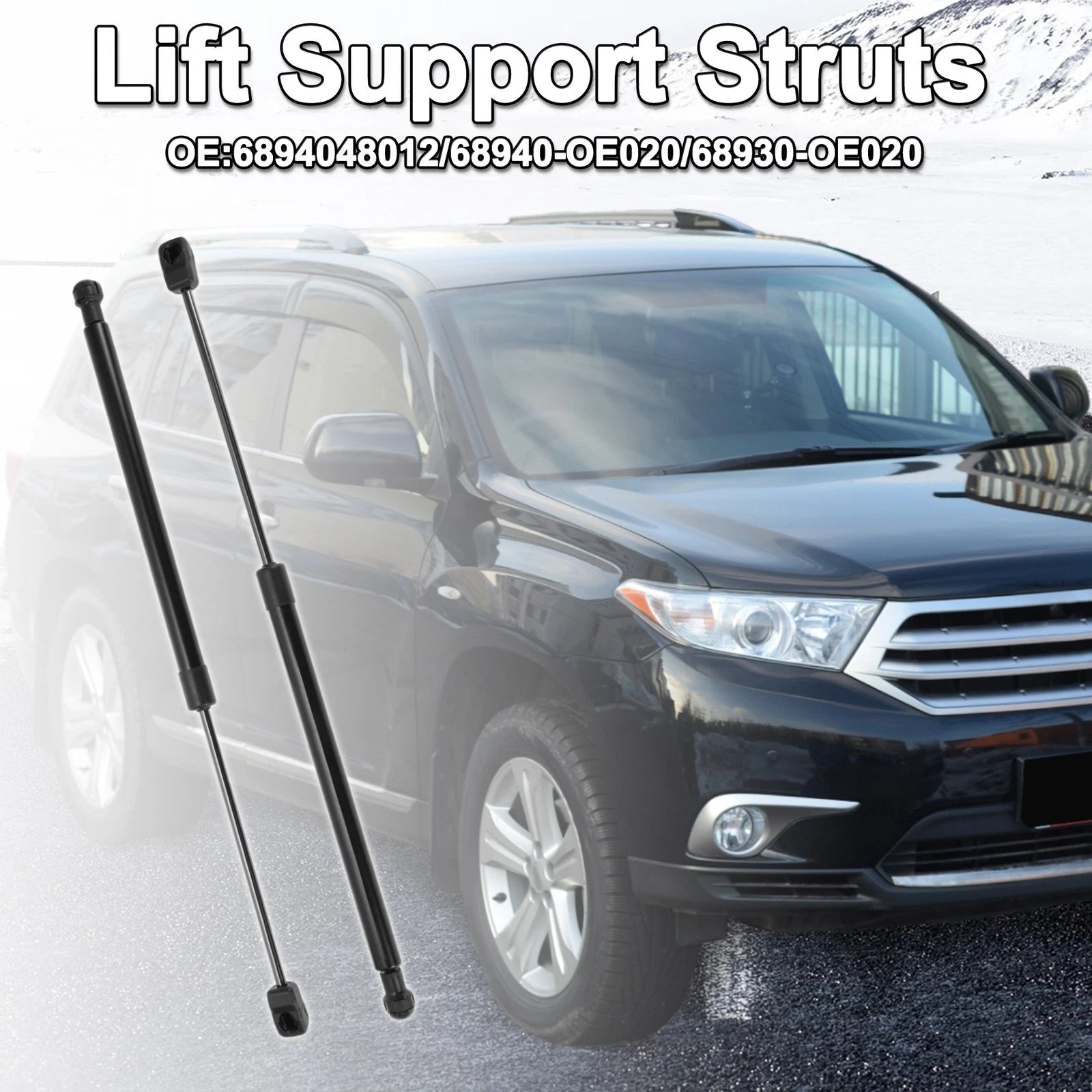 Rear Glass Window Lift Supports Struts Replacement for Toyota Highlander (2008–2013)