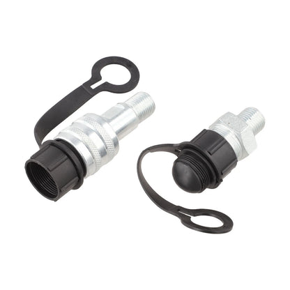Set of 2 Hydraulic Coupling Quick Connectors ZG3/8 for Automotive Use