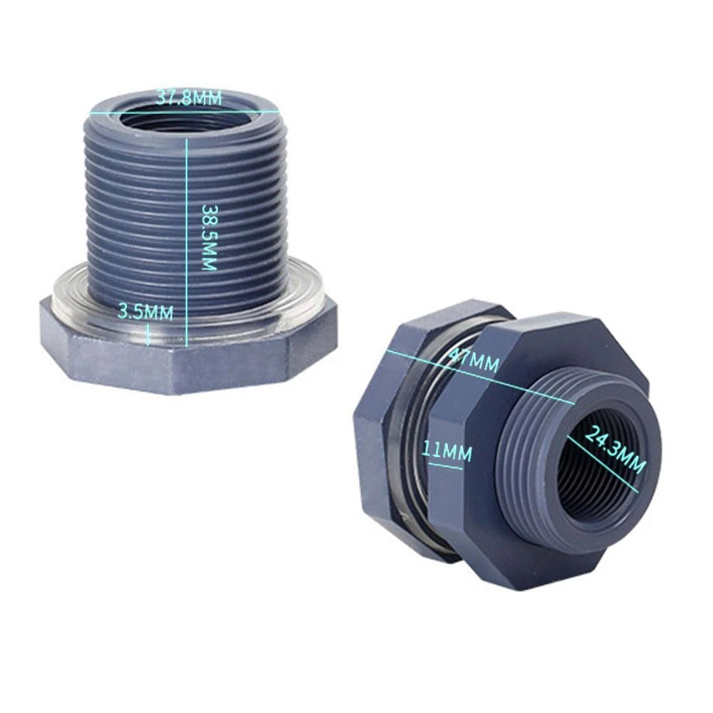 Bulkhead Fitting Adapter for Various Applications (1", 1.2", 1.5", 2")