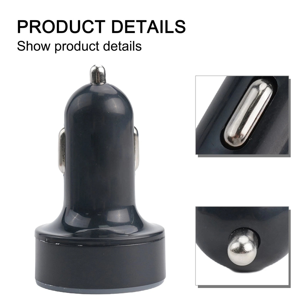 4-Port Car Charger for Universal Use (2010–2023) - Digital LED Display