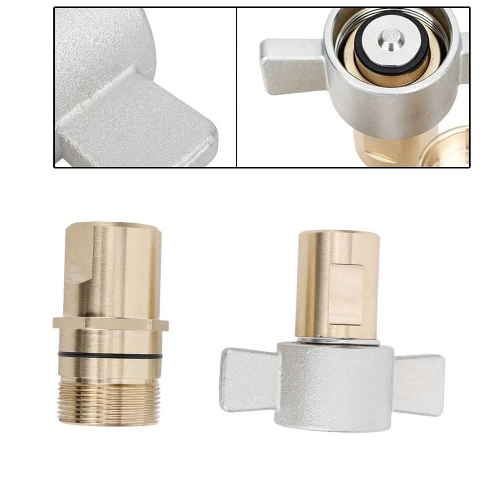 Wet Hydraulic Quick Connect Kit 1in NPT Brass Body for Mobile Machinery