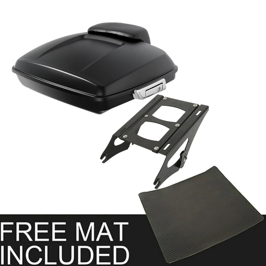 Matte Black Razor Trunk Backrest Pad for Harley Touring (2014–2026)