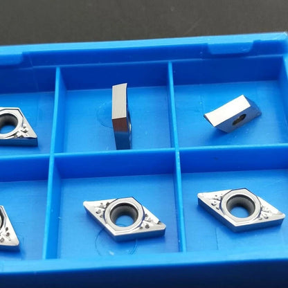10pcs DCGT070202 Carbide Inserts for Aluminum and Steel Turning Cutter