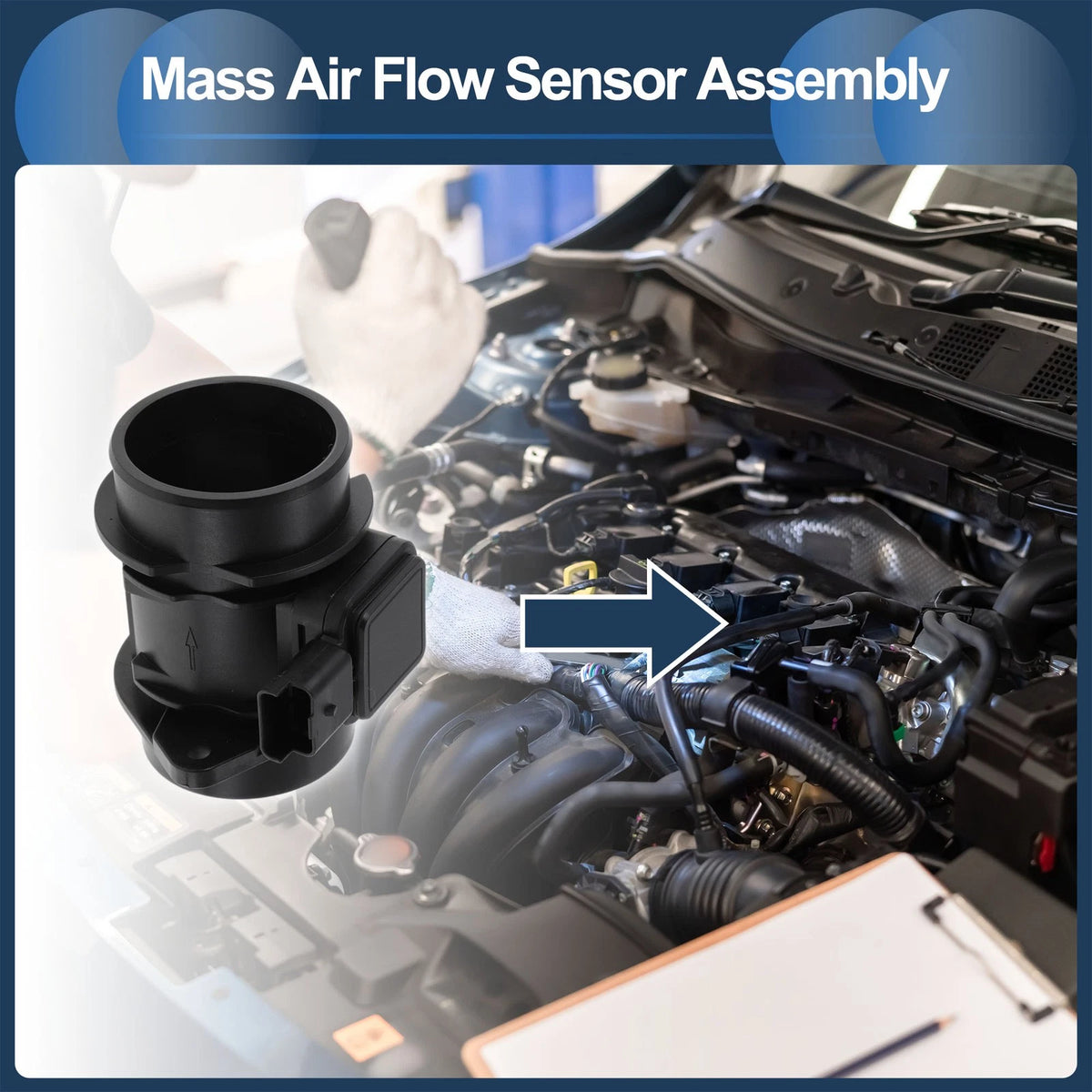 Mass Air Flow Sensor Assembly No. 2S6Q12B579B for Ford Fiesta (2001–2008)