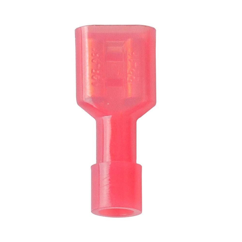50pcs Red Nylon Female Crimp Spade Terminal Quick Disconnect Connector