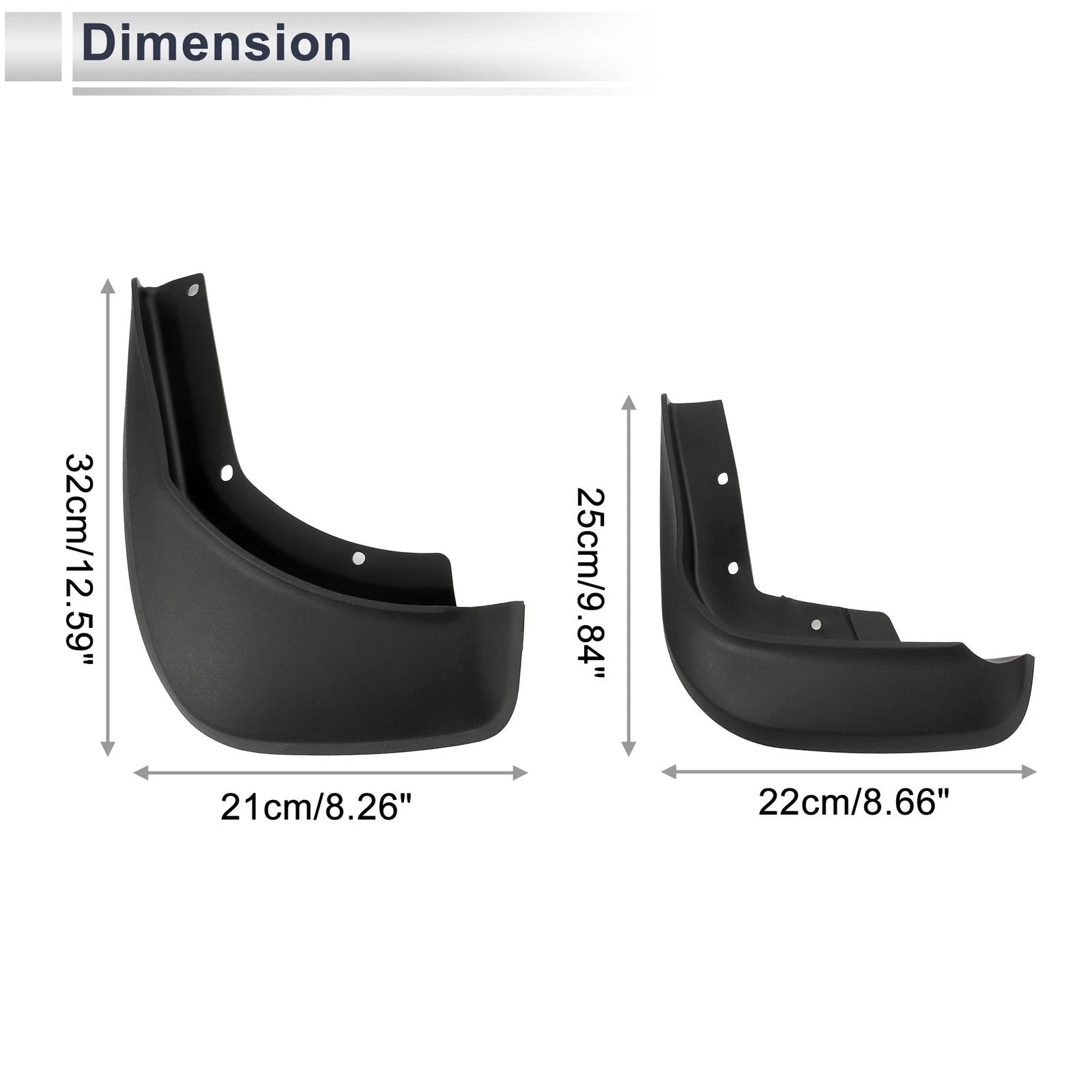 Set of 2 Mud Flaps Splash Guards for Volvo XC60 (2014–2017)