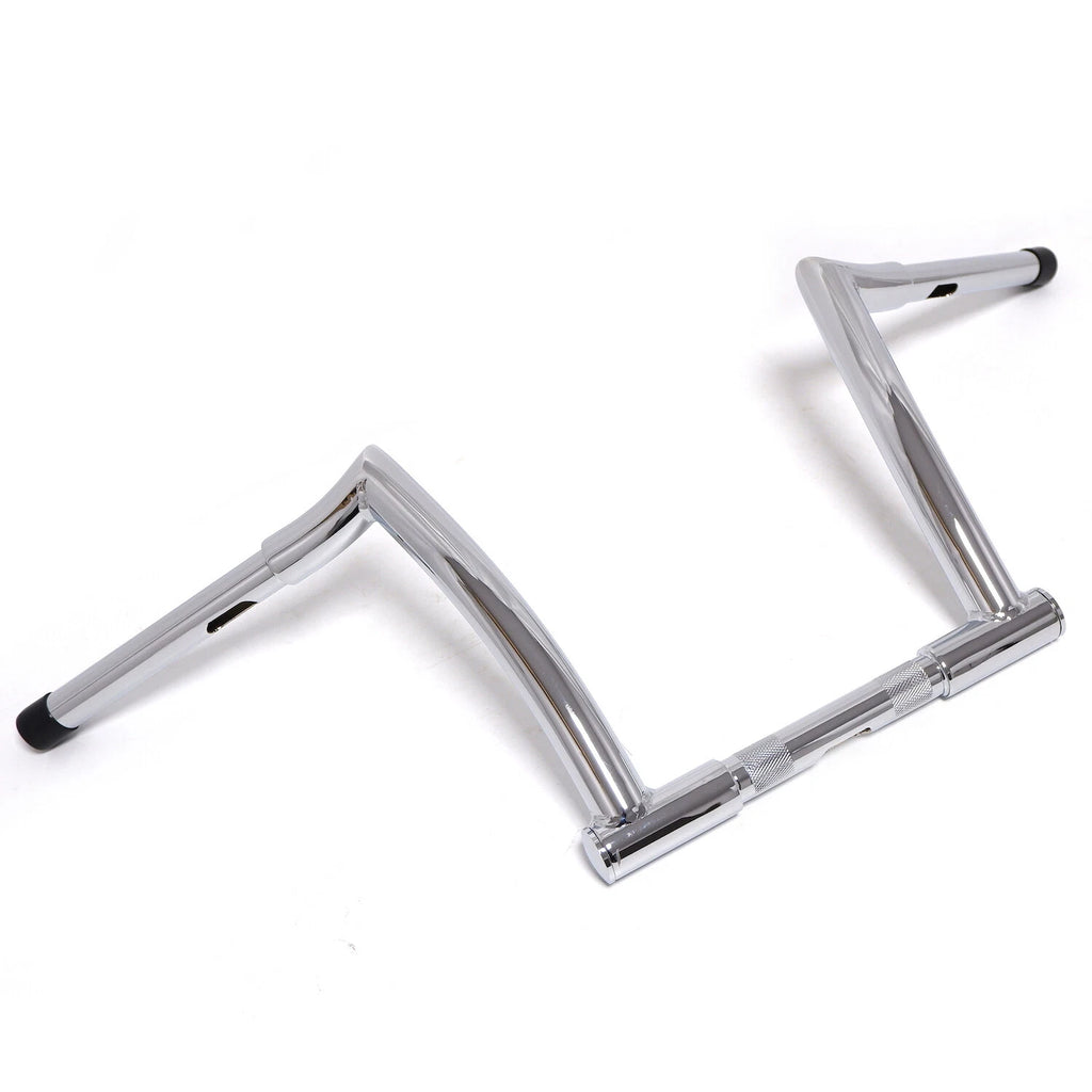 10'' Chrome Chizeled Z-Bar Handlebars for Harley FLD (2012–2016), FXDB (2013–2017)