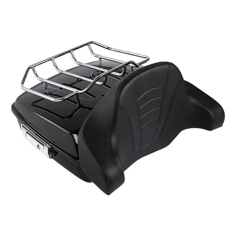 Chopped Trunk Backrest 2-Up Mount Rack for Harley Touring Road Glide (2014–2026)