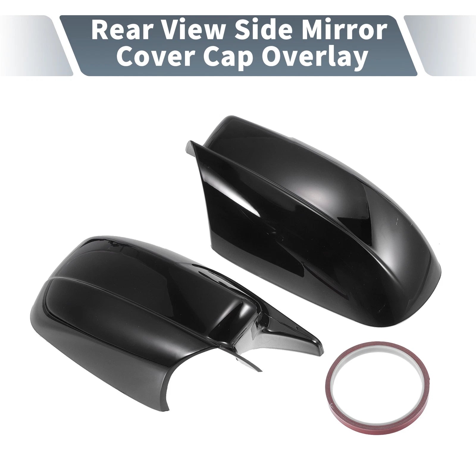 Rearview Mirror Cover Overlay Gloss Black for Dodge Charger (2011–2021)