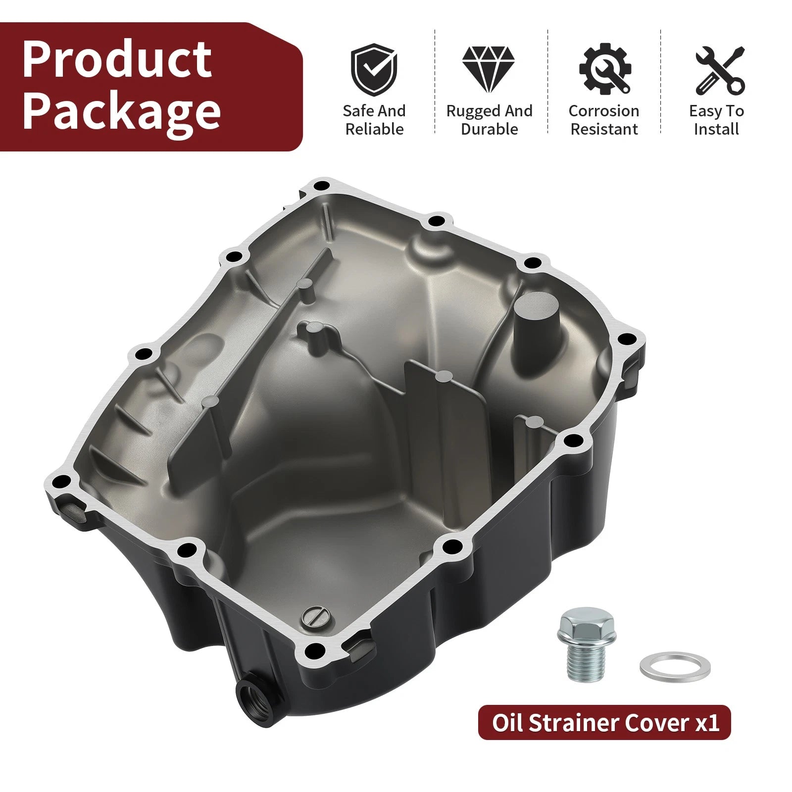 Oil Pan Strainer Cover for Yamaha FZ-07 (2015–2017) 1WS-13400-00-00