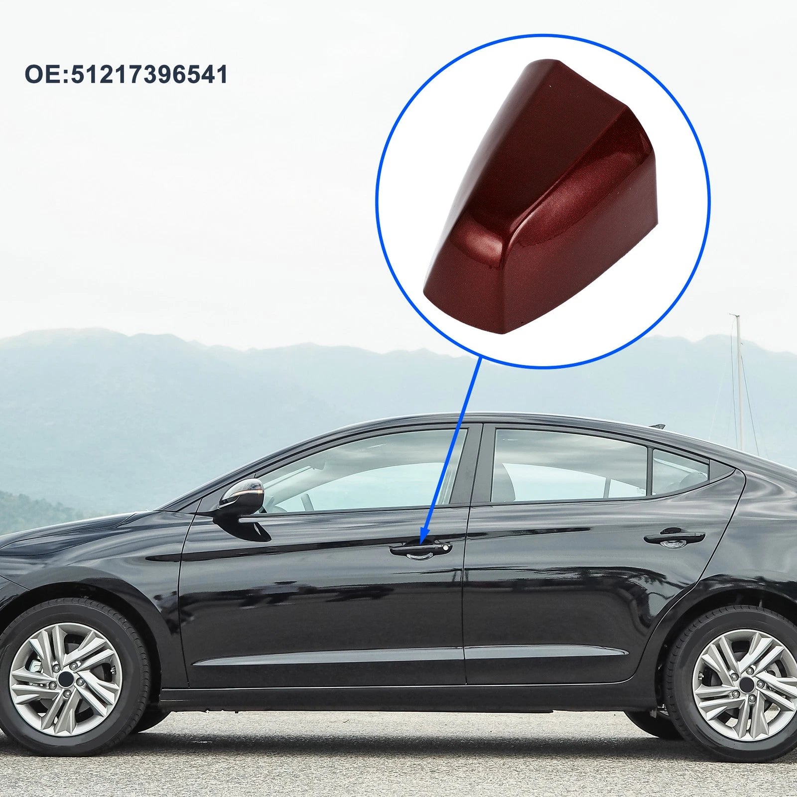Front Left Door Handle Cover Cap Replacement for BMW X1 X2 (2015–2018)