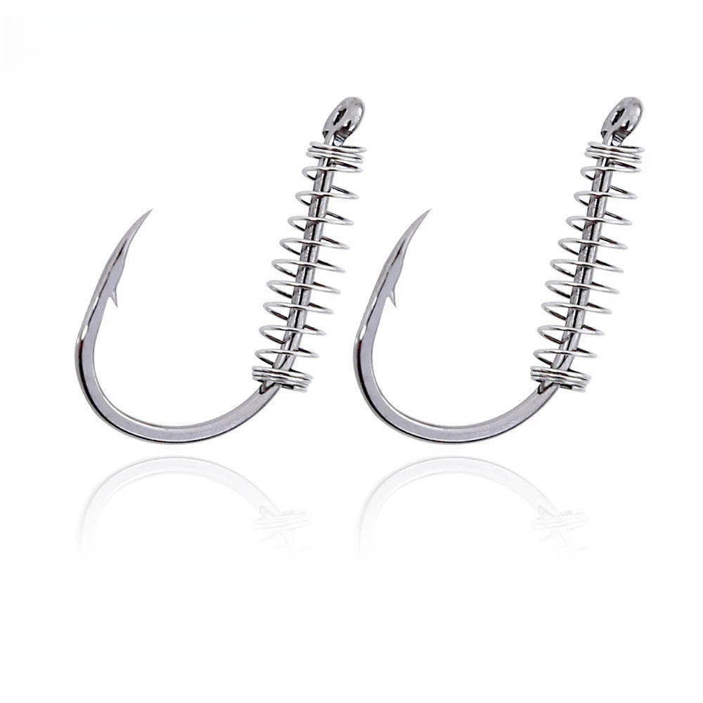 40PCS Carp Spring Hook with Bait Holder Cage for Coarse Fish 5#-16#