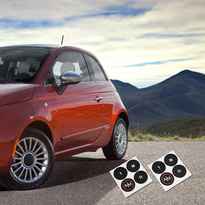 MTA Button Repair Stickers for FIAT 500 (2012–2023) - Black Vinyl