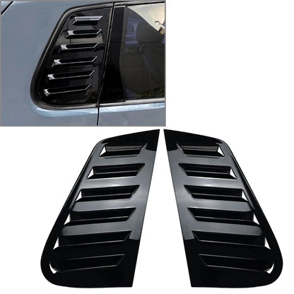 For VW Polo 9N 2001-2009 2x Rear Side Window Louver Vent Cover Trim Glossy Black