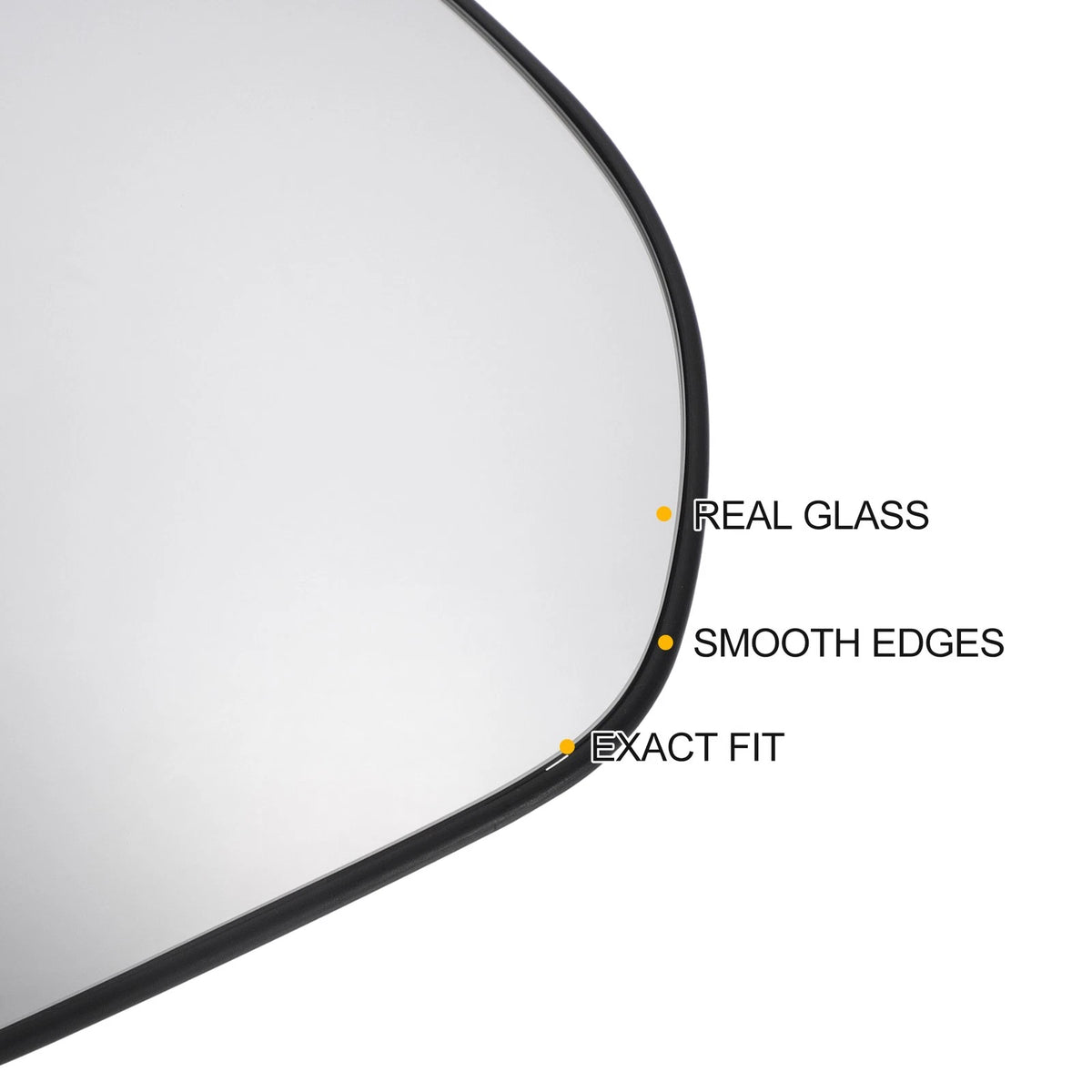 Left Side Heated White Mirror Glass for Citroen C Crosser (2007–2012)