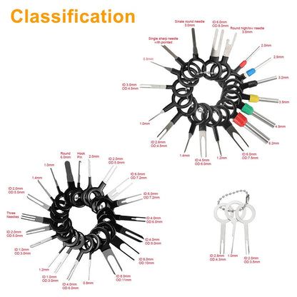 100pcs Pin Ejector Wire Kit for Automotive Terminal Removal Tool