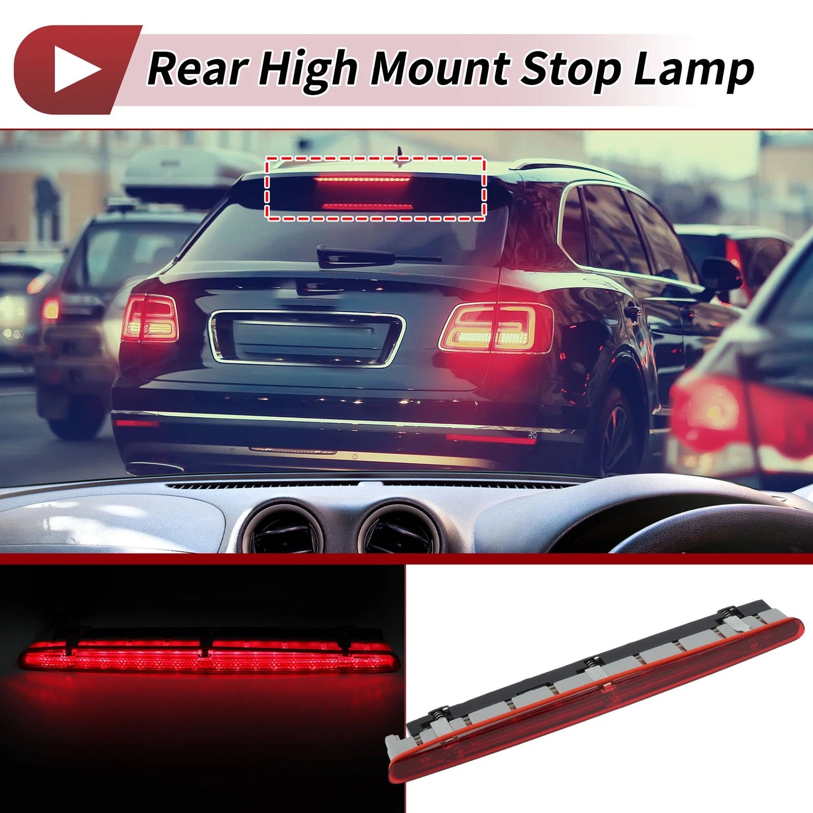Red LED Third Brake Light for Audi A3/S3/RS3 (2003–2013) No. 8P3945097