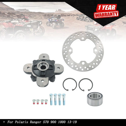 Front Wheel Hub Bearing Studs Brake Rotor for Polaris Ranger 570 900 1000 (2013–2019)