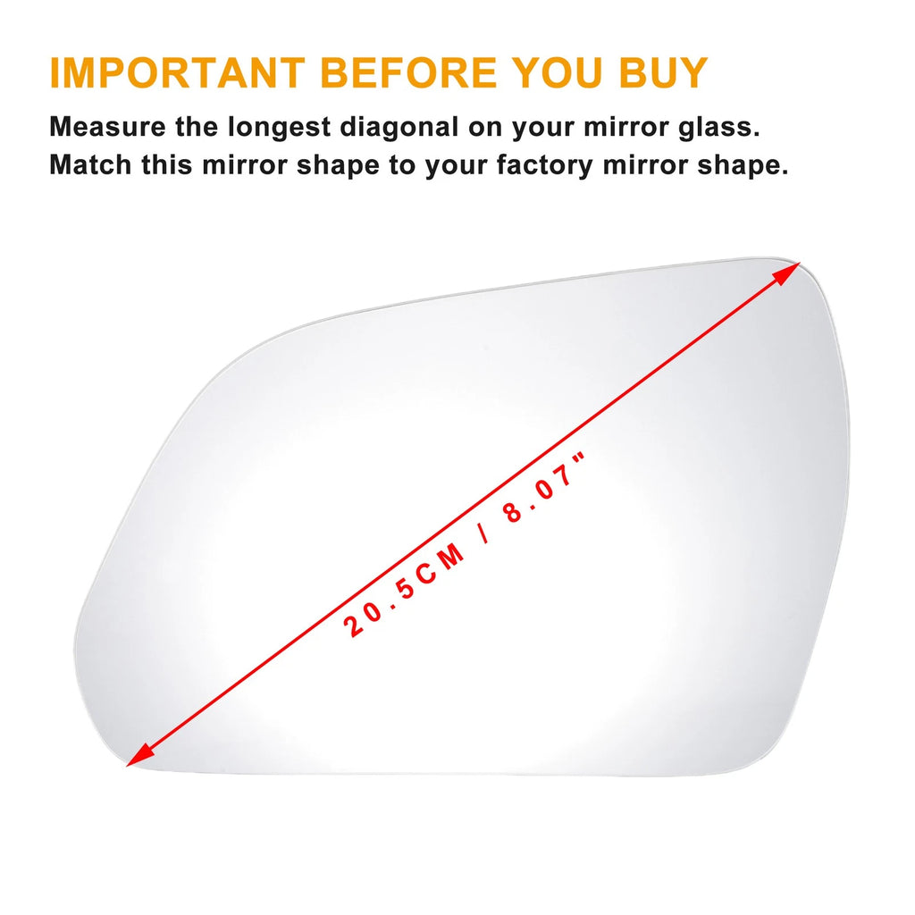 Left Side Mirror Glass Non heated for Hyundai IX25 Creta (2014–2017)