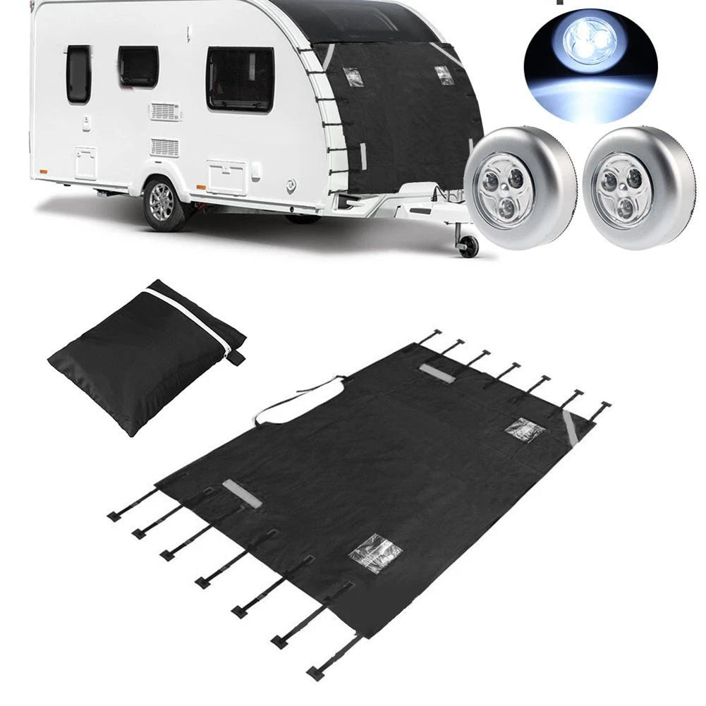 RV Front Cover with LED Lights for Enhanced Safety at Night
