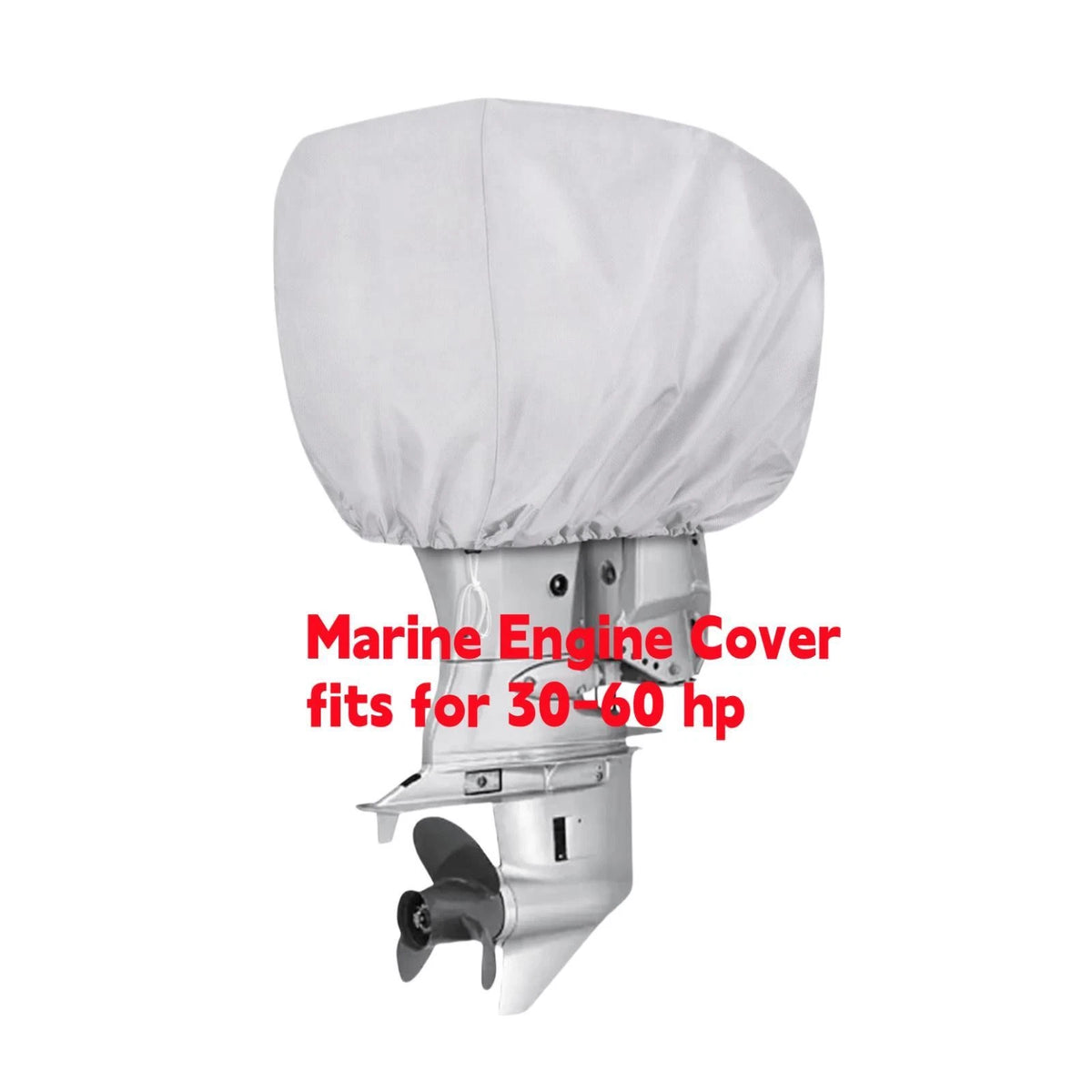 New Boat Outboard Motor Engine Storage waterproof Canva Cover Silver for 30-60HP